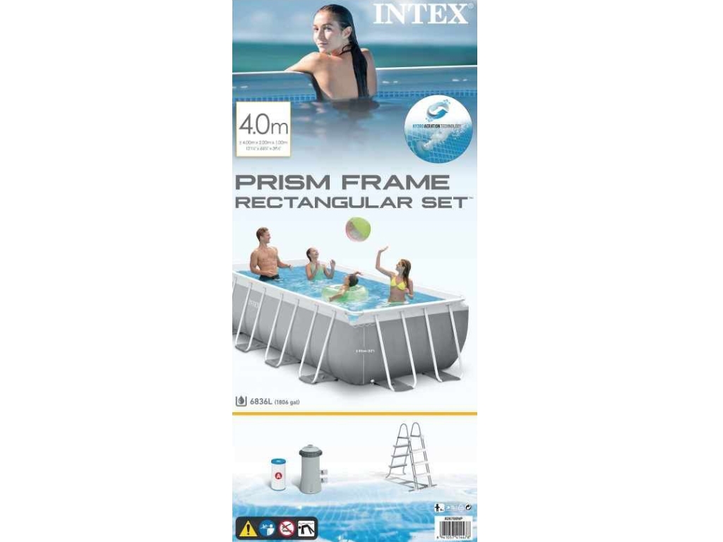 Бассейн каркасный прямоугольный Prism Frame. Intex 26788