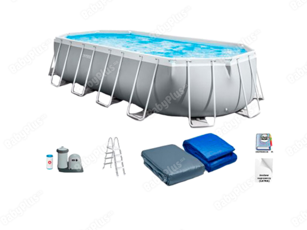 Бассейн каркасный овальный Prism Frame. Intex 26798