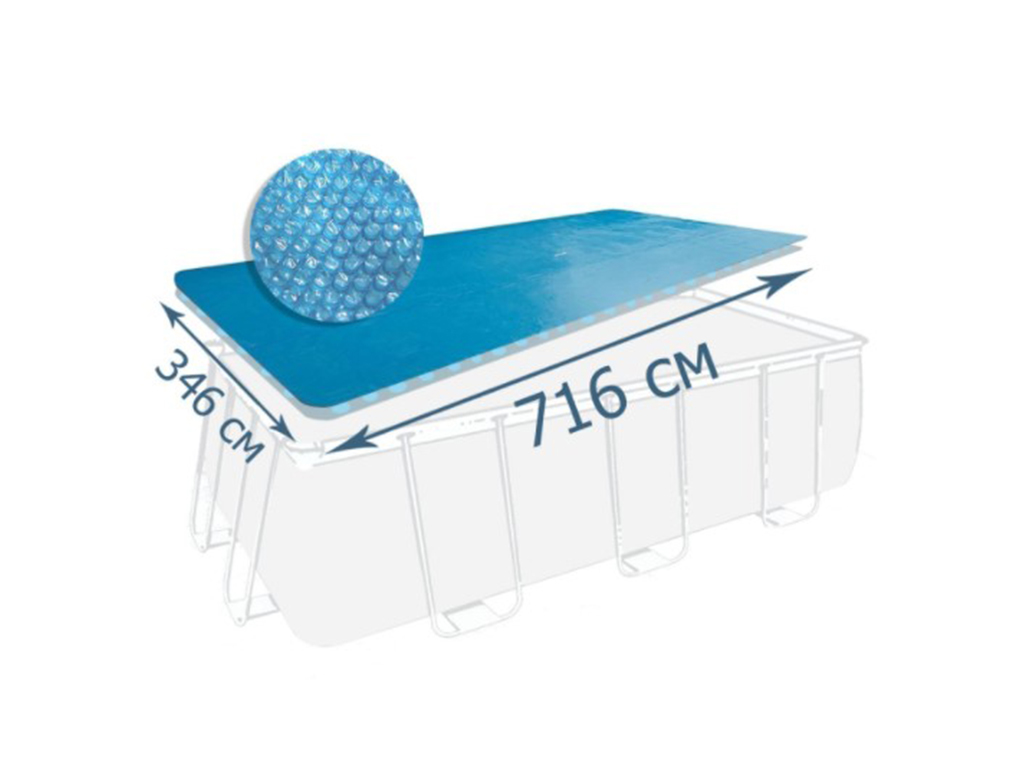 Тент-покрывало теплосберегающее Intex 28017, полиэтилен, 716×346см, для бассейна 732×366см