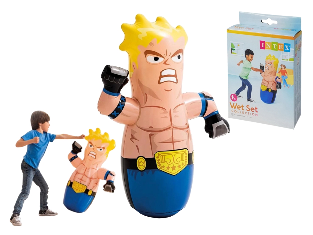 Боксерская груша-неваляшка Intex 44672, боксер, рестлер, винил (цена за 1 шт)