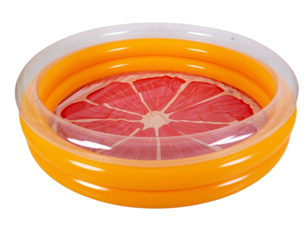 Бассейн надувной круглый Grapefruit 51625, 168 см, трехсекционный, ПВХ, Sun Club