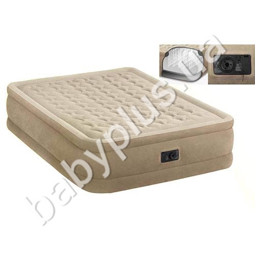 Велюр кровать со встроенным электронасосом 220В Intex 64458
