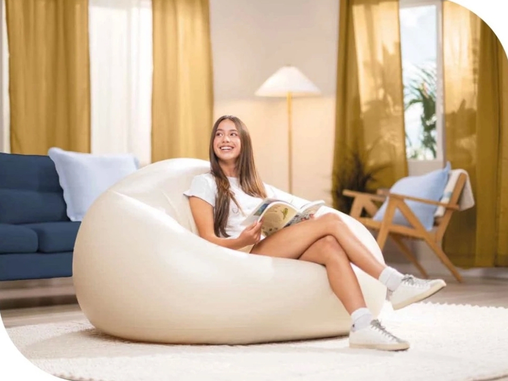 Надувне крісло Intex 66505, 137х127х74 см, велюр