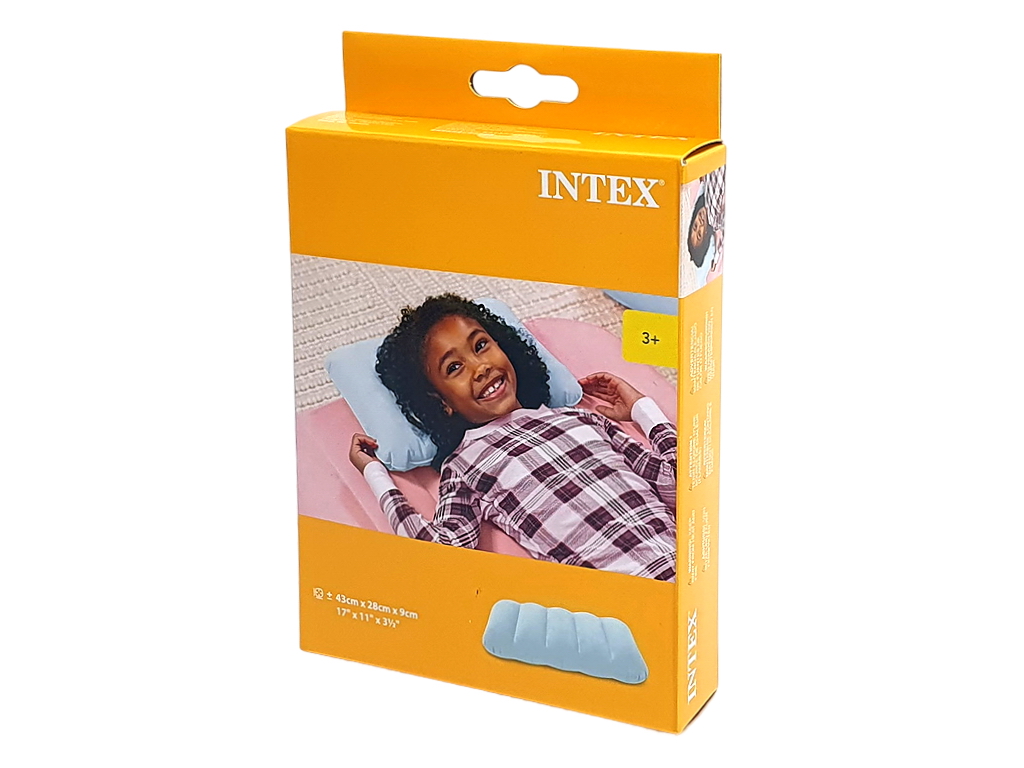 Надувна флокована подушка Intex 68676, ПВХ, I-Beam, 43×28×9см