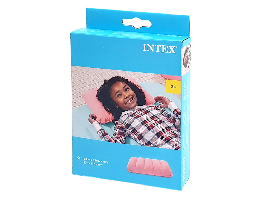 Надувна флокована подушка Intex 68676, ПВХ, I-Beam, 43×28×9см