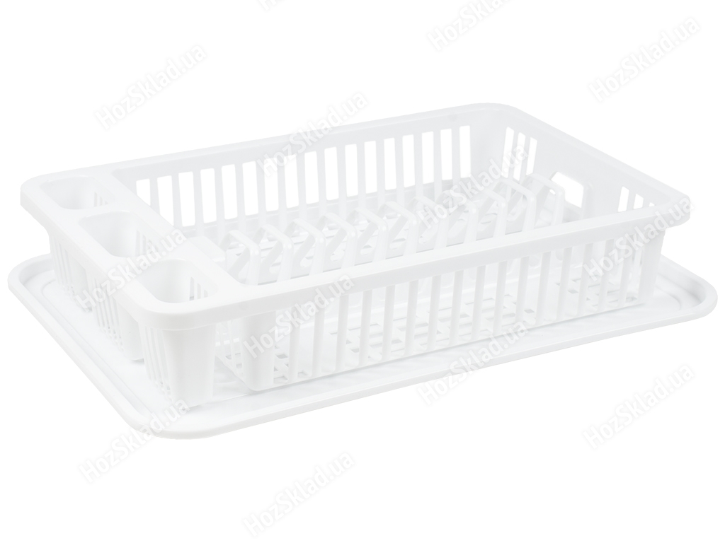 Сушарка для посуду Економ (колір - білий ) Efe plastics 40х26х7см