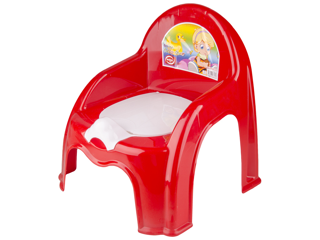 Горшок-стульчик детский Elif со съемной чашей красный