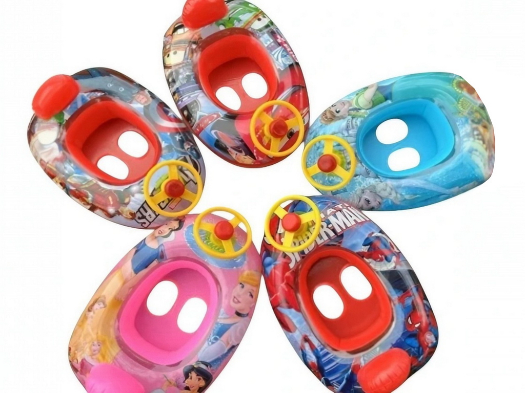 Надувной плотик для плавания Машинка с рулём, 65см