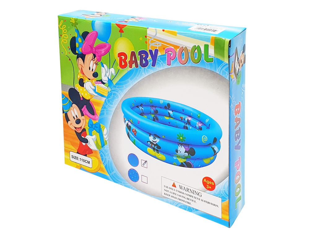 Дитячий надувний басейн із малюнком Міккі Маус, ПВХ, 85×23 см, синій