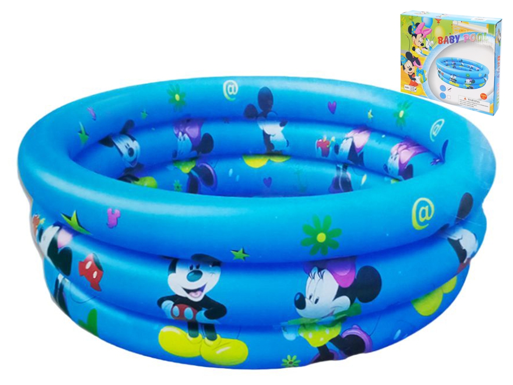 Дитячий надувний басейн з малюнком Міккі Маус, 105×30см, 3 повітряні камери, ПВХ, синій