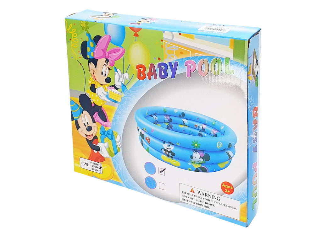 Дитячий надувний басейн з малюнком Міккі Маус, 105×30см, 3 повітряні камери, ПВХ, синій