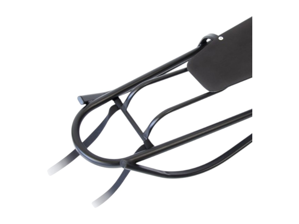 Санки Альфа черные, металлические с ламинированным сиденьем, Vitan