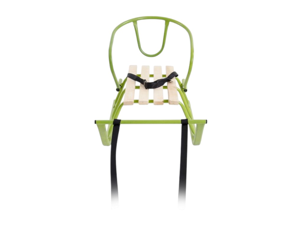 Санки детские Лайка салатовые хамелеон со спинкой, Vitan