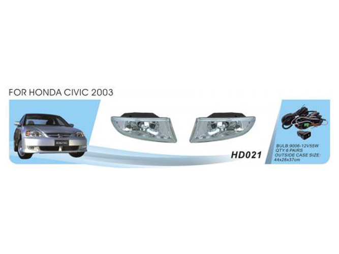 Противотуманные фары DLAA для Honda Civic 2003, 12V55W, с проводкой (HD-021)