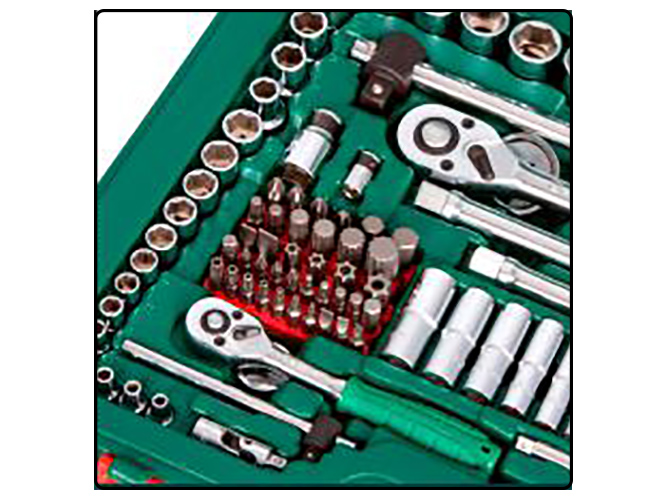 Набір інструментів HANS 124 предмети 1/4", 1/2" TK-124E