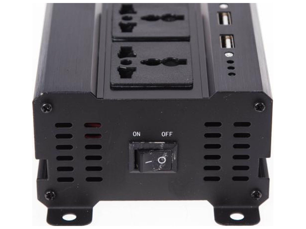 Преобразователь напряжения PULSO (IMU-424) 24V-220V, 400W, 4USB-5VDC2.0A, LED, мод.волна, клеммы