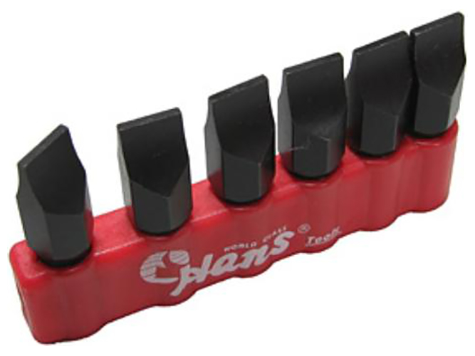 Біта ударна Hans, інструментальна сталь, шліц плоский 8мм, довжина 35мм, 6шт