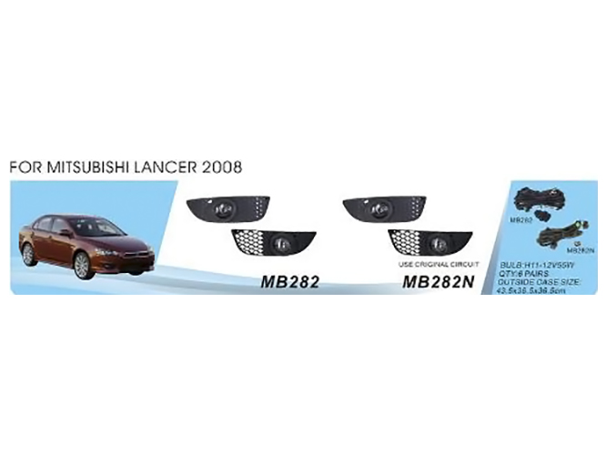 Фары доп. модель Mitsubishi Lancer 2007-16/MB-282N/H11-12V55W/эл.проводка