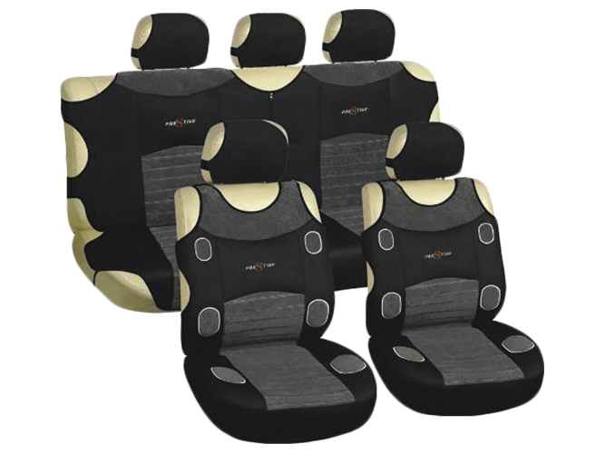 Майки MILEX "Prestige AG-7248-4" полный комплект (2 передних, 2 задних, 5 подголовников) серые