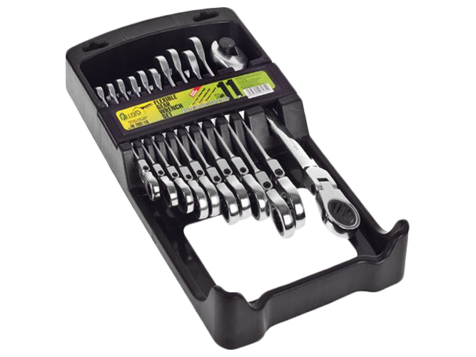 Набор ключей комбинированных Alloid, трещоточных, с карданом, 11 предмет, 8-19мм (НК-2081-11К)