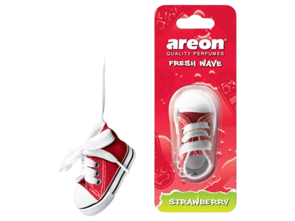 Освіжувач повітря Areon Fresh Wave Strawberry, аромат полуниці, формат кед, підвіска, 31г