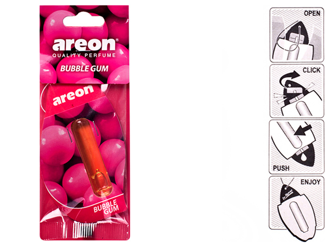 Освіжувач повітря AREON "Liquid" рідкий листочок Bubble Gum 5мл 60090