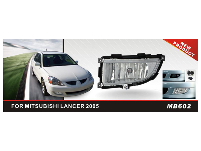 Фары дополнительные MB-602 для Mitsubishi Lancer (2005-2007), HB4 (9006), 12V, 51W, с проводкой