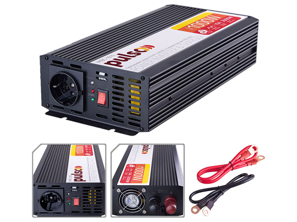 Преобразователь напряжения PULSO ISU-1000 1000Вт (12V–220V, с USB)