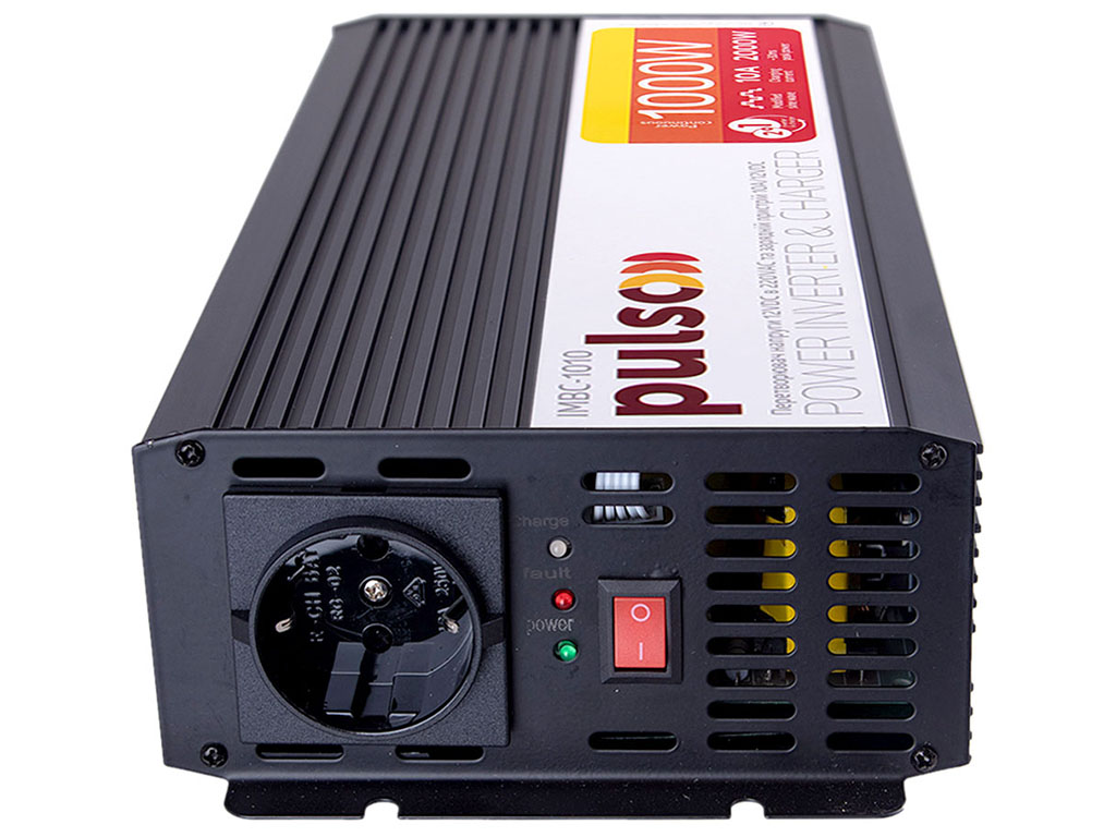 Преобразователь напряжения/зарядное устройство PULSO IMBC-1010 1000Вт (12V–220V, мод. синус)