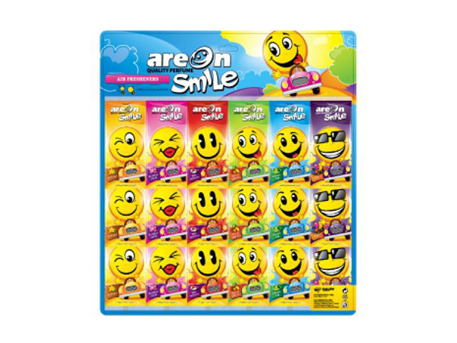Освіжувач повітря AREON сухий листочок Smile Dry MIX на планшеті (кратність 60шт) (ціна за 1шт)