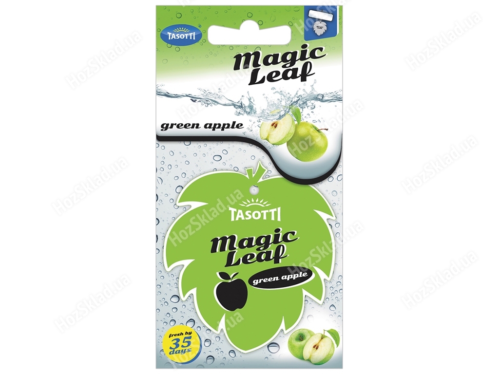 Освежитель воздуха Tasotti Magic Leaf cухой листочек Green Apple 13245