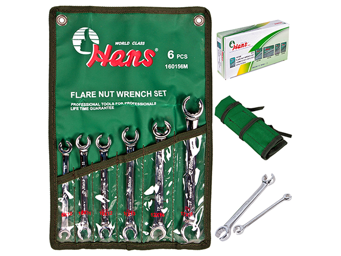 Набор ключей разрезных HANS 8х10 - 17х19мм, 6 предметов 160156M