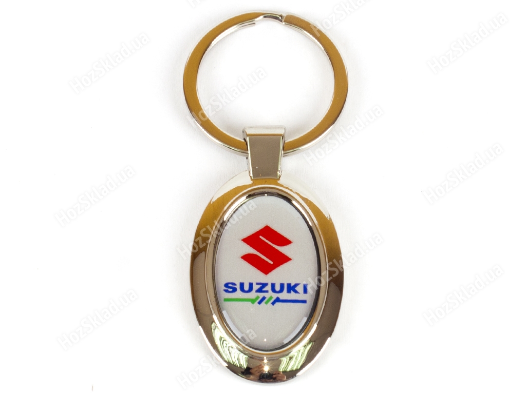 Брелок металевий з силіконовою наклейкою SUZUKI 84478