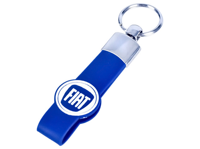Брелок з гумовим ремінцем, синій, FIAT