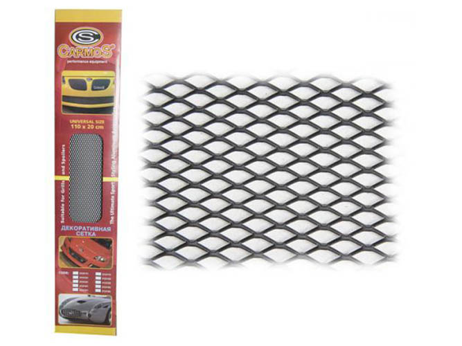 Решетка декоративная CARMOS №4, 100×30см, черная, без упаковки