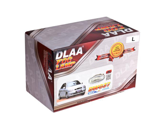 Фара DLAA левая для Daewoo Lanos 2002, H3, 12V, 55W, рифленое стекло