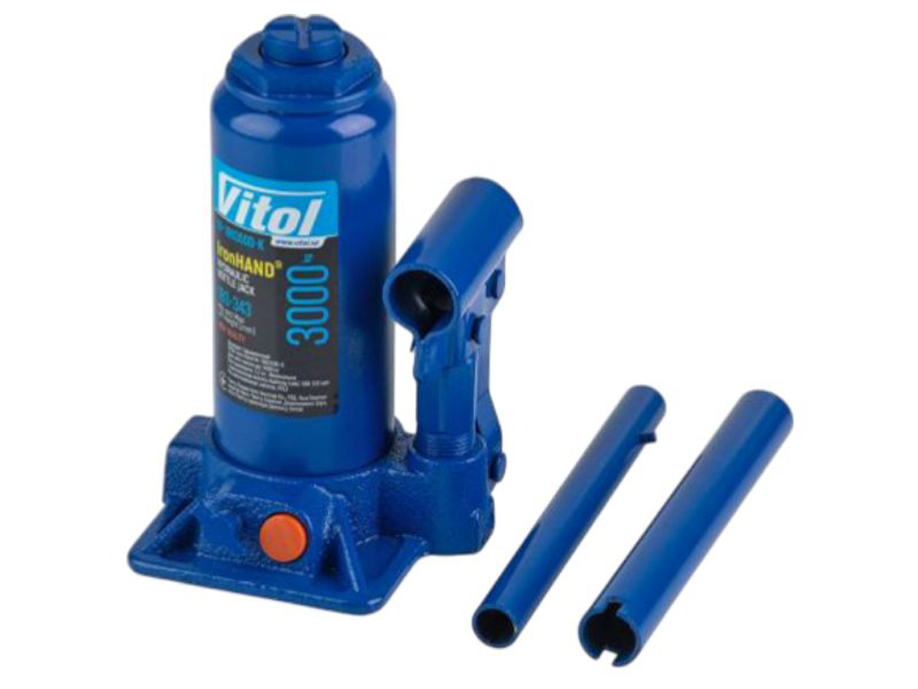 Домкрат гидравл. телескоп   3т чемодан. Высота подъема 180-350 мм. Iron Hand (IH-180350D-K)