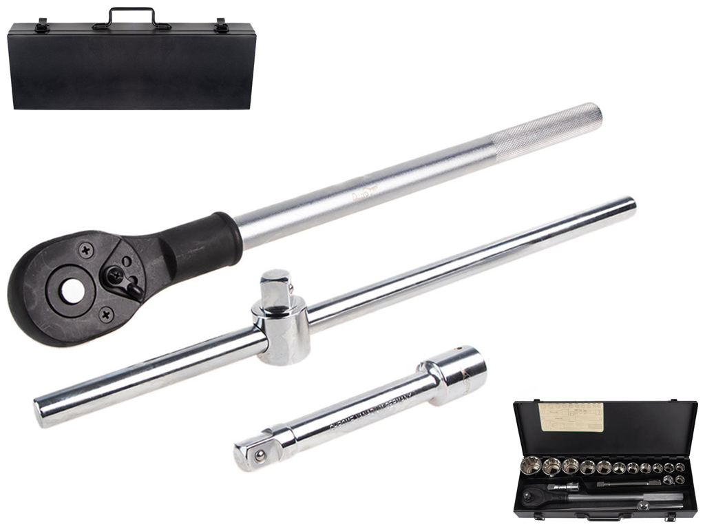Набор головок Alloid, 19-50мм, 3/4", 12 граней (цена за набор 17 предметов)