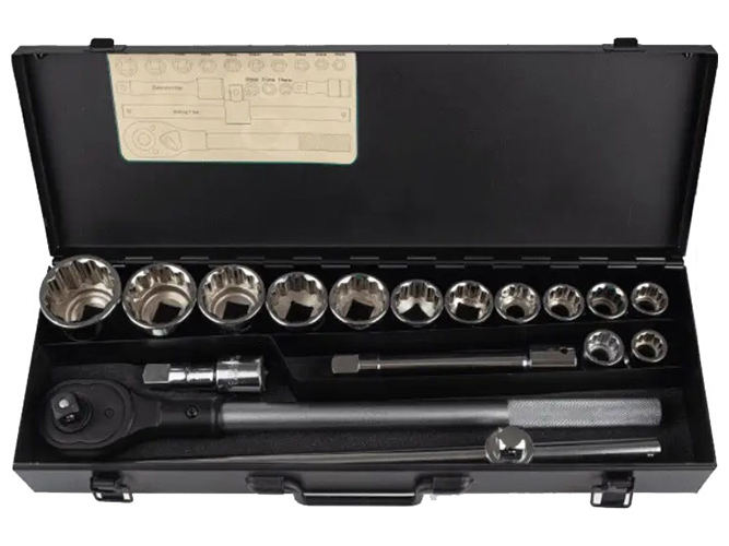 Набор головок Alloid, 19-50мм, 3/4", 12 граней (цена за набор 17 предметов)