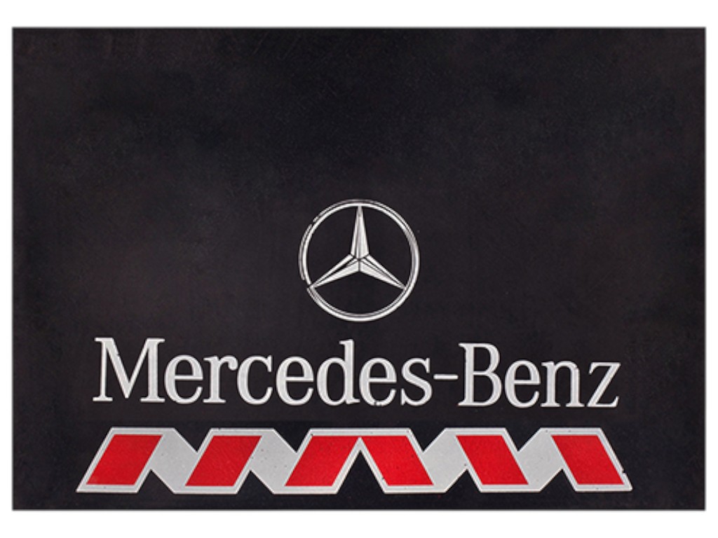 Бризковики для вантажних машин, Mercedes-Benz, гума, 585×400мм, колір чорний (ціна за 2шт)