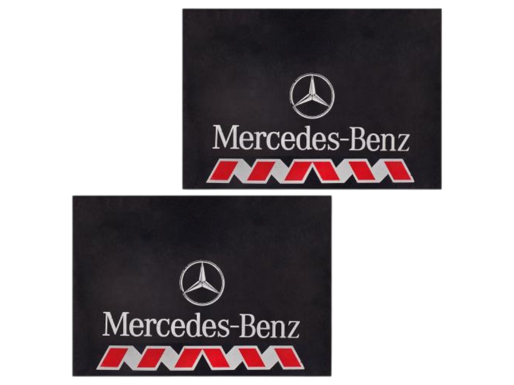Бризковики для вантажних машин, Mercedes-Benz, гума, 585×400мм, колір чорний (ціна за 2шт)