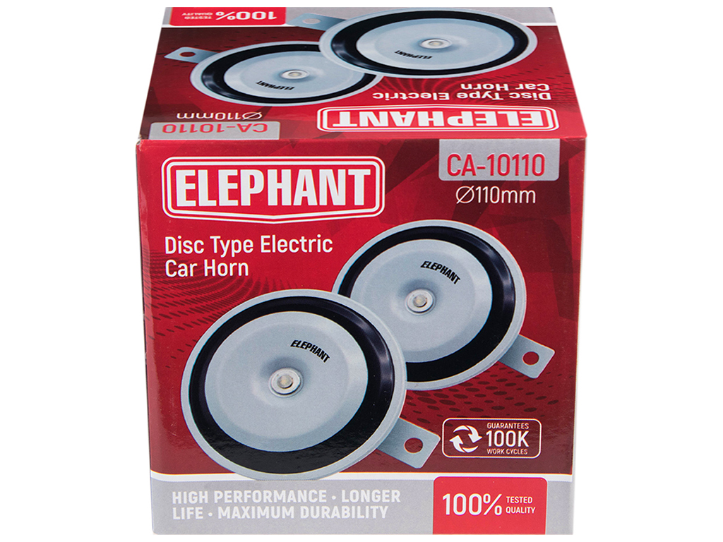 Сигнал дисковой Еlephant, 12V, 110мм, СА-10110, СА-10110