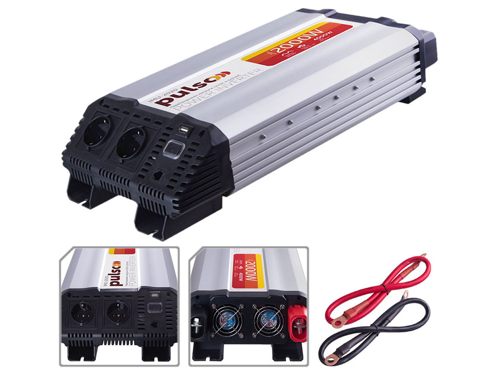 Преобразователь напряжения PULSO IMU-2020 2000Вт (12V–220V, с USB)