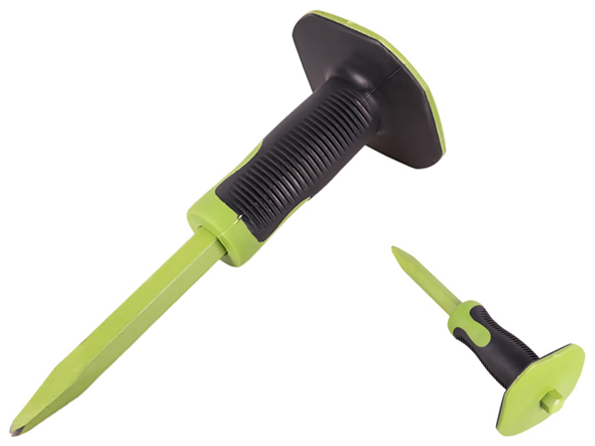 Зубило для камня пикообразное Alloid, 250х16мм, с защитной рукояткой PT-25016P