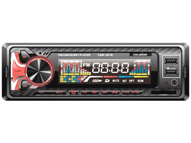 Проигрыватель бездисковый Celsior CSW-1801R (2 USB, MP3/SD/USB/FM)