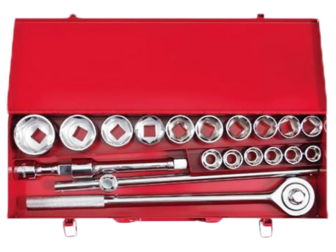 Набор инструментов 3/4", 20 ед. (гол. 19-50мм) металлический кейс INTERTOOL ET-6024