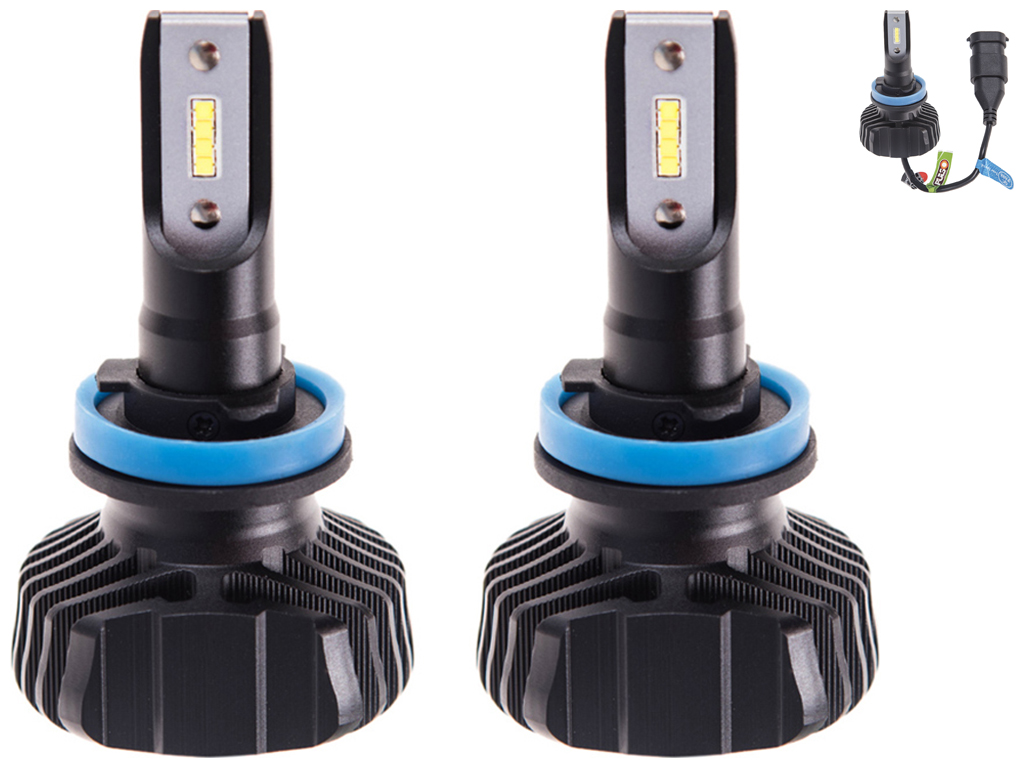 Лампы PULSO S1 PLUS/H11 LED-чипы CSP, 9-32v, 2х20w, 4500Lm, 6500K