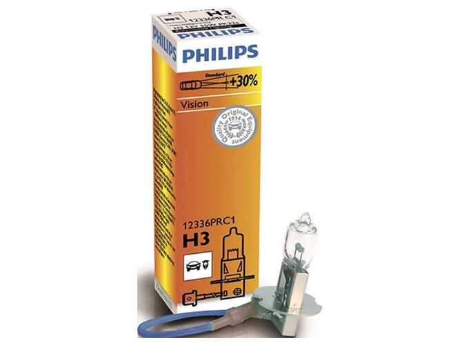 Автолампа Philips Vision, H3 +30% (12336PR C1) 1.27e