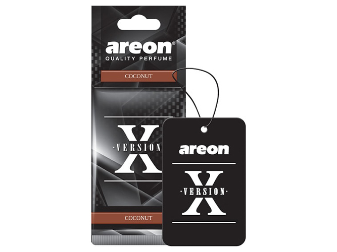 Освіжувач повітря AREON Х-Version листочок з тестером Сoconut НОВИНКА!