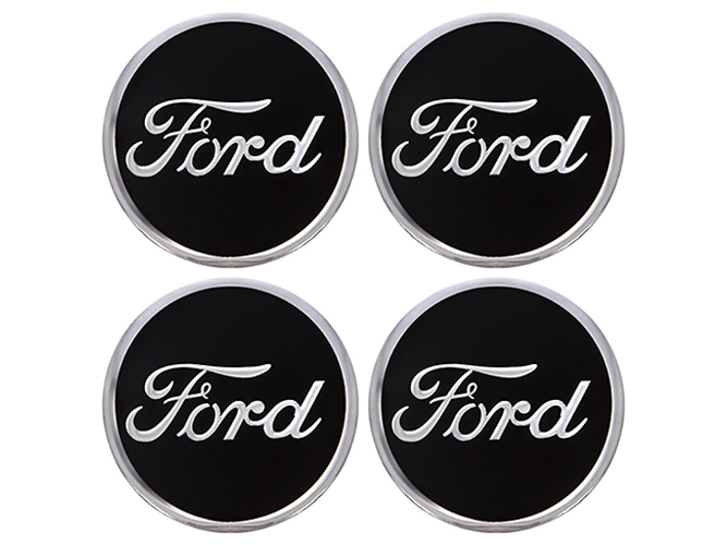 Наклейки на ковпаки FORD, 9см, чорні, 4шт